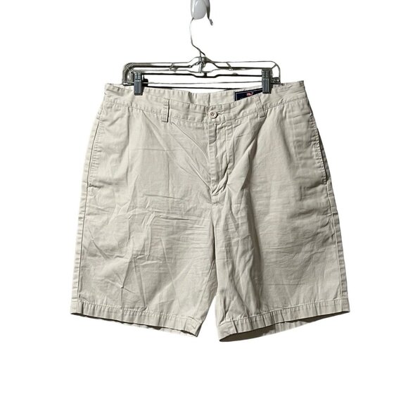 Vineyard Vines By Shep & Ian Shorts Mens 36 Beige Flat Front Club Preppy Golf - Picture 1 of 12